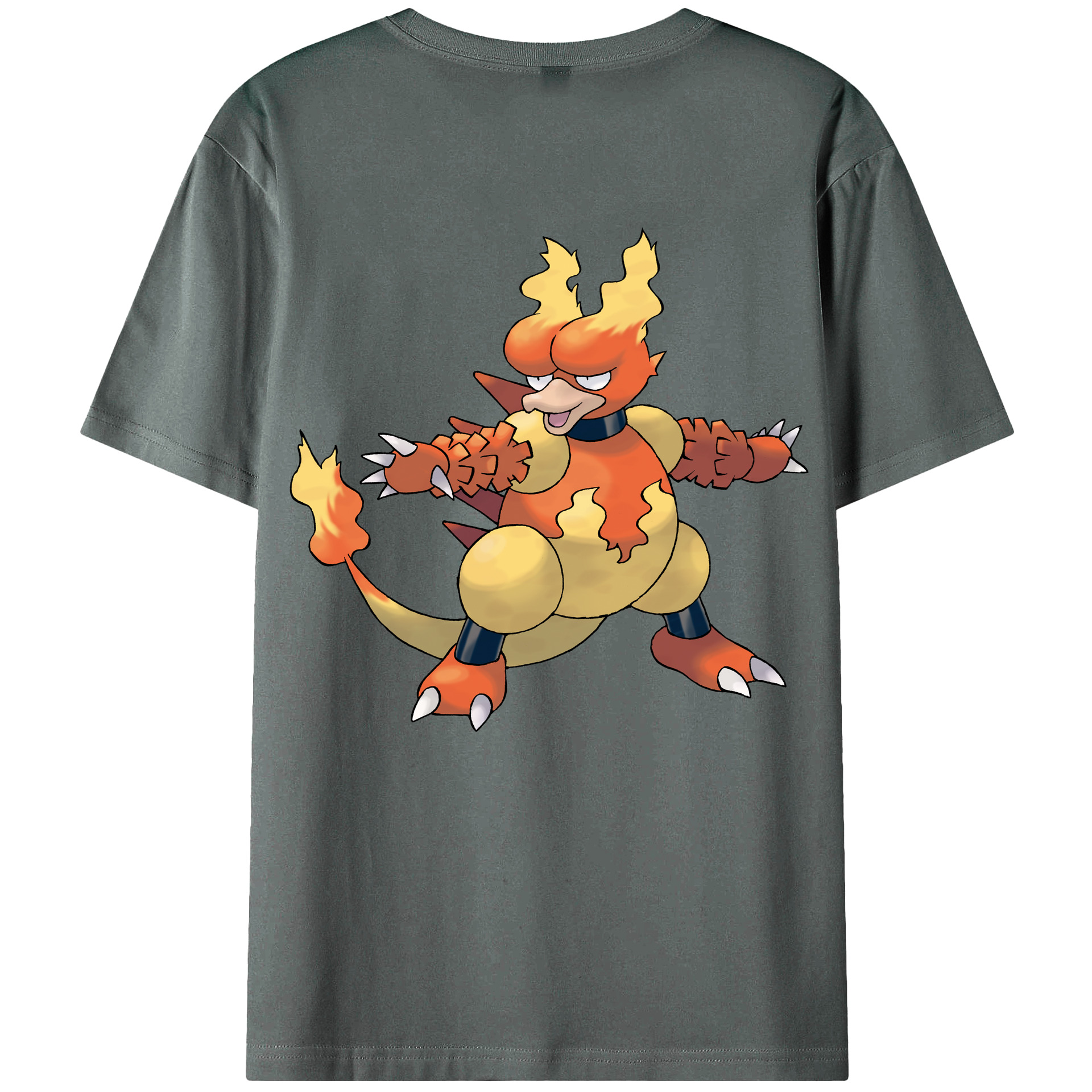 （画像用） ポケットモンスター Pokémon 綿100％ メンズ半袖Tシャツ（バックプリント） 通気性